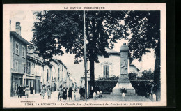 CPA La Rochette, La Grande Rue-Le Monument Des Combattants (1914-1918)  - Other & Unclassified