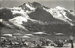 12006576 Kleine Scheidegg Interlaken Mit Jungfrau Bergrestaurant Terrasse Kleine - Andere & Zonder Classificatie