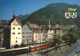 11997476 Chur GR Obertor Mit Eisenbahn Chur - Autres & Non Classés