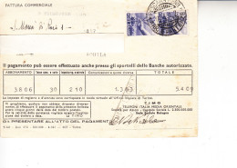 ITALIA  1950 - Fattura Commerciale Con "democratica" - 1946-60: Poststempel