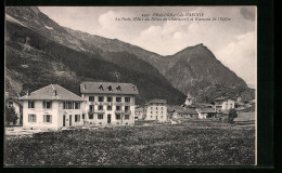CPA Pralognan-la-Vanoise, La Poste, Hotel Du Dome De Chasseforèt Et Hameau De L`Èglise  - Pralognan-la-Vanoise