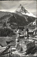 11965196 Zermatt VS Winkelmatten Matterhorn Walliser Alpen Brunnen Flagge  - Andere & Zonder Classificatie