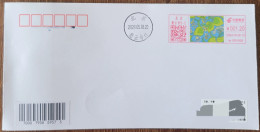 China Covers,"Bodhi Blossoms" (Ciyun Temple, Beijing) Colored Postage Machine Stamped First Day Actual Delivery Seal - Covers