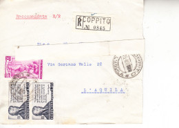 ITALIA  1956 - Racomandata Con Sassone 802 - Avogadro - Fisica - 1946-60: Marcofilia