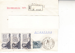 ITALIA  1956 - Racomandata Con Sassone 802 - Avogadro  - Fisica - 1946-60: Storia Postale