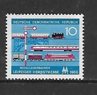 ALLEMAGNE-RDA 1968 TRAINS-FOIRE DE LEIPZIG  YVERT N°1095 NEUF MNH** - Eisenbahnen