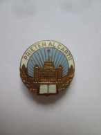 Roumanie Insigne Ami Du Livre Des Vers 1970/Romanian Book Friend Badge 1970s,diam:23 Mm - Altri & Non Classificati