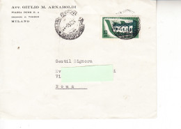 ITALIA  1956 - Lettera   -  EUROPA - 1946-60: Marcofilia