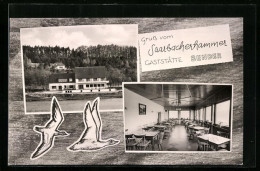AK Saarbacherhammer / Pfalz, Gasthaus Bender, Aussen- Und Innenansicht, Bes. Vinzenz Bender  - Autres & Non Classés