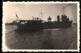 Fotografie Kriegsschiff Der RReichswehr In Swinemünde 1934  - Bateaux