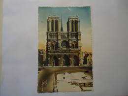 FRANCE   POSTCARDS 1954 MONUMENTS  NOTRE DAME STAMPS AND SLOGAN - Other & Unclassified