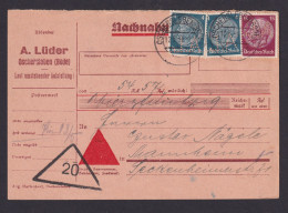 Briefmarken Perfin Lochung Deutsches Reich Brief Nachnahme Hindenburg Perfin - Storia Postale