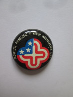 Roumanie Insigne Des Etats-Unis Vers 1970:Progres Techn.USA/Romania-USA Badge 1970s:Techn.progress USA,diam:24 Mm - Andere & Zonder Classificatie