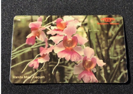 (No Control Number) Unused Singapore Telecom Singtel GPT Phonecard - Orchid, Set Of 1 Unused Card - Singapore