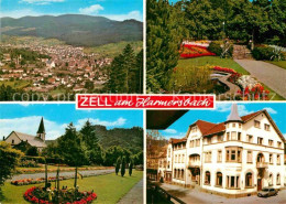 72912212 Zell Harmersbach Fliegeraufnahme Park Erholungsheim Hotel Hirsch Zell - Other & Unclassified