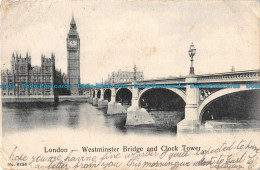 R092202 London. Westminster Bridge And Clock Tower. No 6134. 1903 - Otros & Sin Clasificación