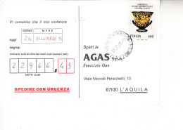 ITALIA  1995 - Cartolina Commerciale (GAS) Arte - Museo Agrigento -  Sassone 2118 - 1991-00: Marcofilie
