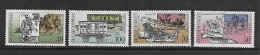 ALLEMAGNE-RDA 1989 TRAINS-500 ANS DU SERVICE POSTAL  YVERT N°2957/2960 NEUF MNH** - Treinen