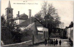 21 CHAMESSON - L'eglise Et La Place. - Andere & Zonder Classificatie