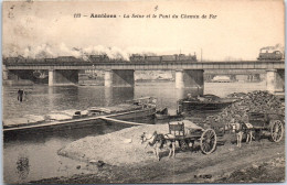 92 ASNIERES - La Seine & Le Pont De Chemin De Fer  - Asnieres Sur Seine