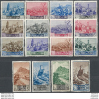 1949-50 San Marino Paesaggi 16v. MNH Sass. N. 342/55 - Autres & Non Classés