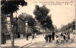 93 AUBERVILLIERS - Entree Du Square Av De La Republique  - Aubervilliers