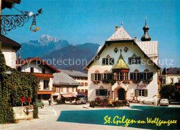 72906918 St Gilgen Wolfgangsee Rathaus Mozartbrunnen Und Schafberg St Gilgen Wol - Otros & Sin Clasificación