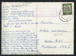 AK Landpoststempel Waldhölzbach über Wadern (Saar)  - Other & Unclassified