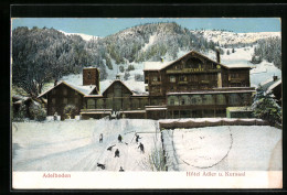 Relief-AK Adelboden, Hotel Adler Und Kursaal  - Adelboden