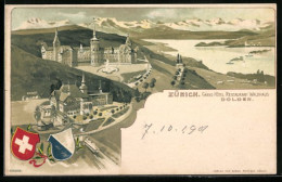 Lithographie Zürich, Grand Hotel Restaurant Waldhaus Dolder  - Andere & Zonder Classificatie