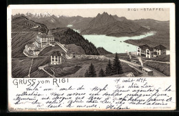 Lithographie Rigi-Staffel, Ortsansicht  - Andere & Zonder Classificatie