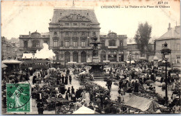 50 CHERBOURG - Le Theatre & La Place Du CHATEAU - Cherbourg