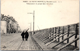 75 PARIS - Parapet Quai De La Gare Crue De 1910 - Autres & Non Classés
