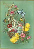 Joyeuses Paques -  Poussins Oeufs Papillons   Y 1581 - Pâques