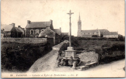 22 PLOUBAZLANEC - Le Calvaire Et L'eglise Au Fond - Ploubazlanec