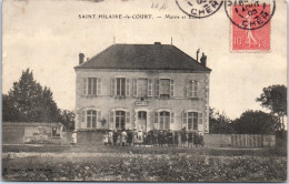 18 SAINT HILAIRE DE COURT - Vue De La Mairie Et L'ecole  - Autres & Non Classés