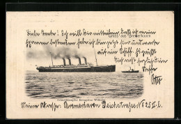 AK Bremerhaven, Schnelldampfer Kronprinz Wilhelm  - Passagiersschepen