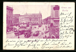 AK Berlin, Alexander-Platz Mit Denkmal Und Pferdebahn  - Mitte