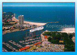 72904329 Travemuende Ostseebad Fliegeraufnahme Hafen Strand Travemuende Ostseeba - Lübeck