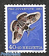 Switzerland 1951 40+10c, Stamp Out Of Set, Mint NH, Nature - Butterflies - Ungebraucht