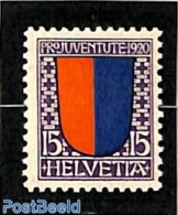 Switzerland 1920 15c, Stamp Out Of Set, Mint NH, History - Coat Of Arms - Nuevos