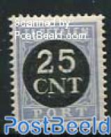 Netherlands 1923 25c On 7.5c, Stamp Out Of Set, Unused (hinged) - Strafportzegels