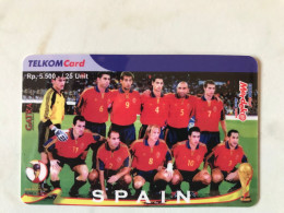 TELKOM  CARD INDONESIA    FOOTBALL TEAM  SPAIN - Indonesien