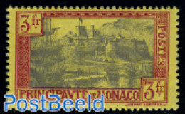 Monaco 1925 3Fr, Stamp Out Of Set, Unused (hinged), Art - Castles & Fortifications - Ongebruikt