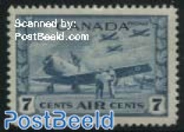 Canada 1943 7c, Stamp Out Of Set, Mint NH, Transport - Aircraft & Aviation - Nuevos