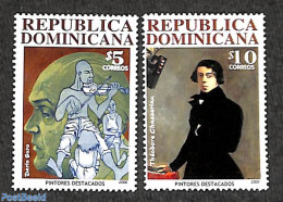 Dominican Republic 2000 Paintings 2v, Mint NH, Art - Modern Art (1850-present) - Self Portraits - Other & Unclassified