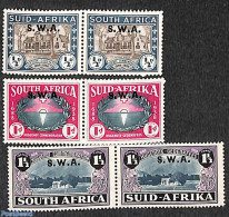 South-West Africa 1939 Hugenotes, 3 Pairs, Mint NH, Religion - Religion - Südwestafrika (1923-1990)