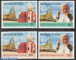 Chad 1990 Visit Of Pope John Paul II 4v, Mint NH, Religion - Pope - Religion - Andere & Zonder Classificatie
