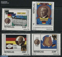 Senegal 1992 K. Adenauer 4v, Mint NH, History - Flags - Germans - Politicians - Senegal (1960-...)