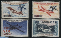 Reunion 1954 Aeroplanes 4v, Mint NH, Transport - Aircraft & Aviation - Aerei